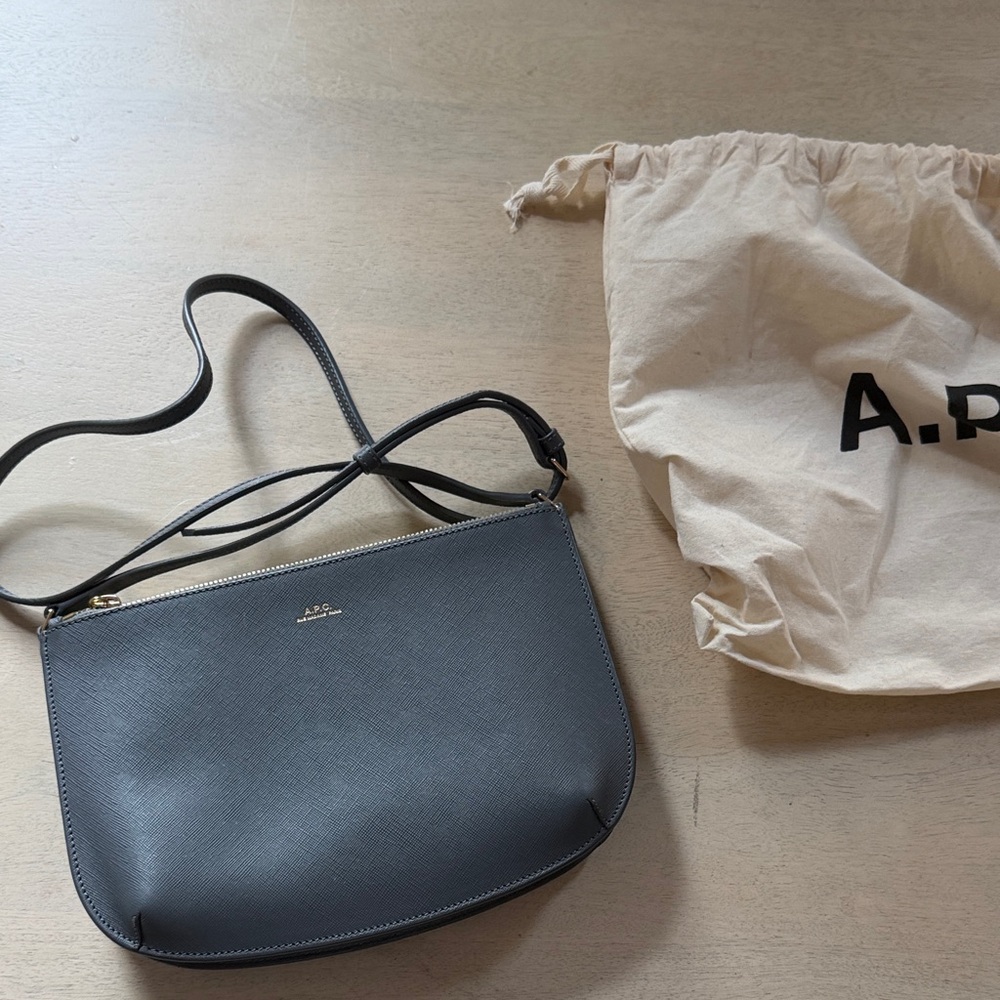 A.P.C. Dark Gray Crossbody Sarah Bag